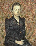 Georges Lemmen Portrait of Sister Sweden oil painting artist
